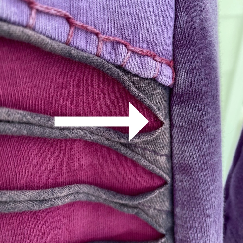 Vintage Rising International Embroidered Mixed Textures Purple Top Medium - Picture 12 of 15